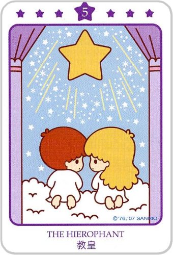 Little Twin Stars Love Tarot fortune telling Kiki Lala Sanrio BOOK w/22-cards_6