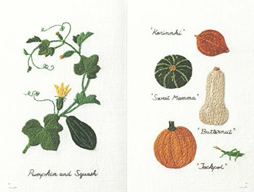 bunka syuppann Garden of vegetables picture book Kazuko Aoki of embroidery NEW_7