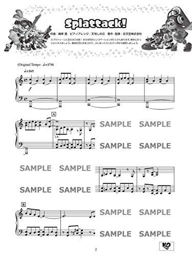 PIANO SOLO Splatoon enjoyed in the piano with Sticker Musical score NEW_2