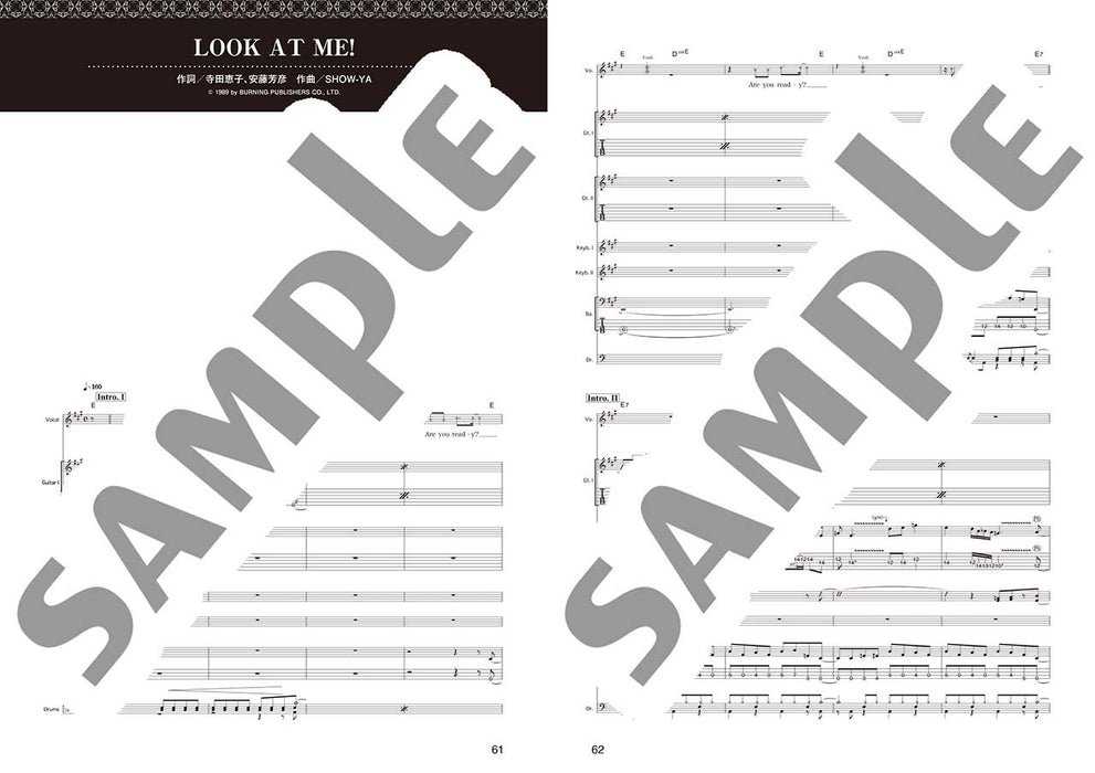 SHOW-YA Ultimate Band Score Best Selection Official Sheet Music Book 10 songs_5