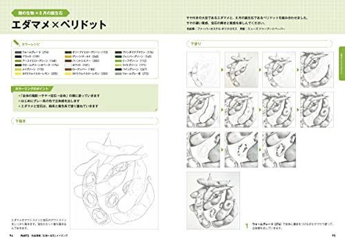 Yuichiro Abe's Colored Pencil Drawings [Organism x Jewelry] How to Draw (Book)_5
