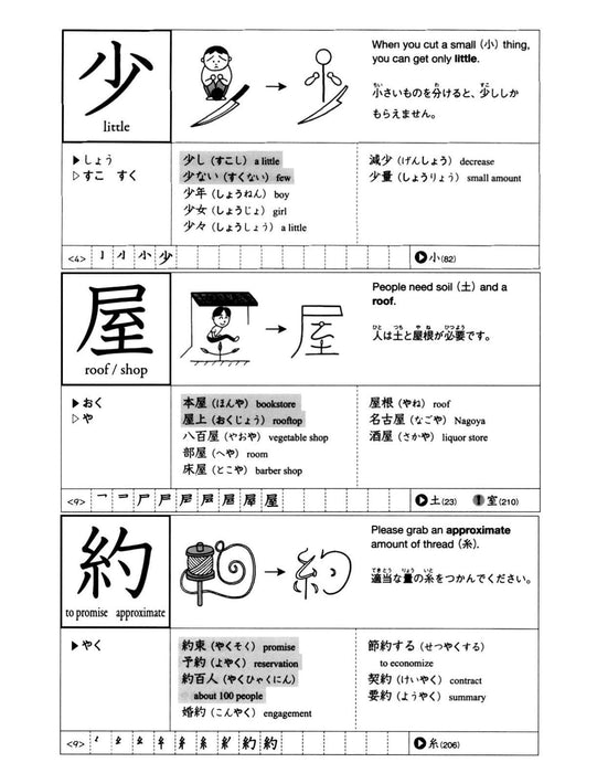 Genki Plus Kanji Look and Learn. 512 Kanji with Illustrations and Mnemonic Hints_3