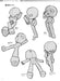 How to draw Manga Anime Super Deformed Pose Collection character variations NEW_6