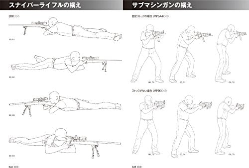 How To Draw Gun Pistol Rifle Action Combat Pose Manga Anime Book with CD-ROM NEW_4