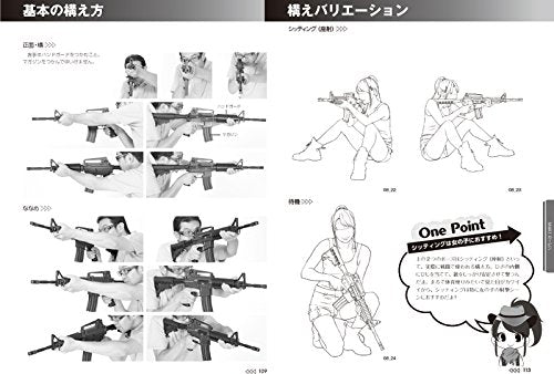 How To Draw Gun Pistol Rifle Action Combat Pose Manga Anime Book with CD-ROM NEW_7