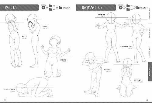 A Collection of Illustration poses with Low Head and Body Girls Ver. NEW_10