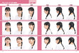 360 Degrees Hair Catalog for Illustrators Girl's Basic Hairstyle Ver. (Book) NEW_5