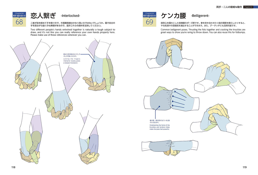 How to Draw Hand pose collection practical recipe Book Manga Anime Comic NEW_5