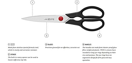 Zwilling Twin L Cooking Scissors Kitchen Scissors 41370-001 Stainless Steel NEW_2
