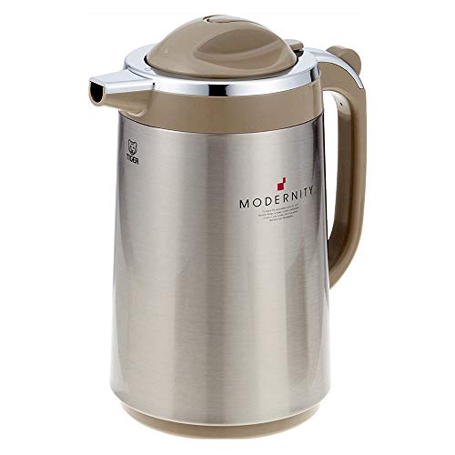 Tiger Glass Thermos Table Pot 1.02L Stainless Brown PRT-S100-XT NEW from Japan_1