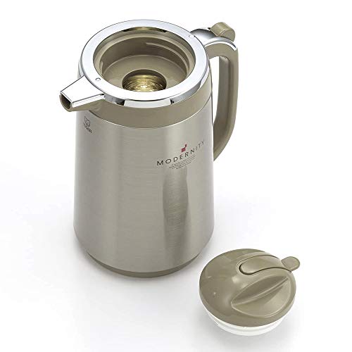 Tiger Glass Thermos Table Pot 1.02L Stainless Brown PRT-S100-XT NEW from Japan_3
