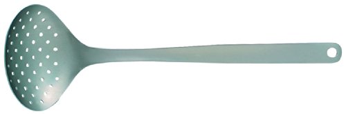 Yanagi Sori Japanese-made perforated ladle skimmer full-length 29.8cm stainless_1