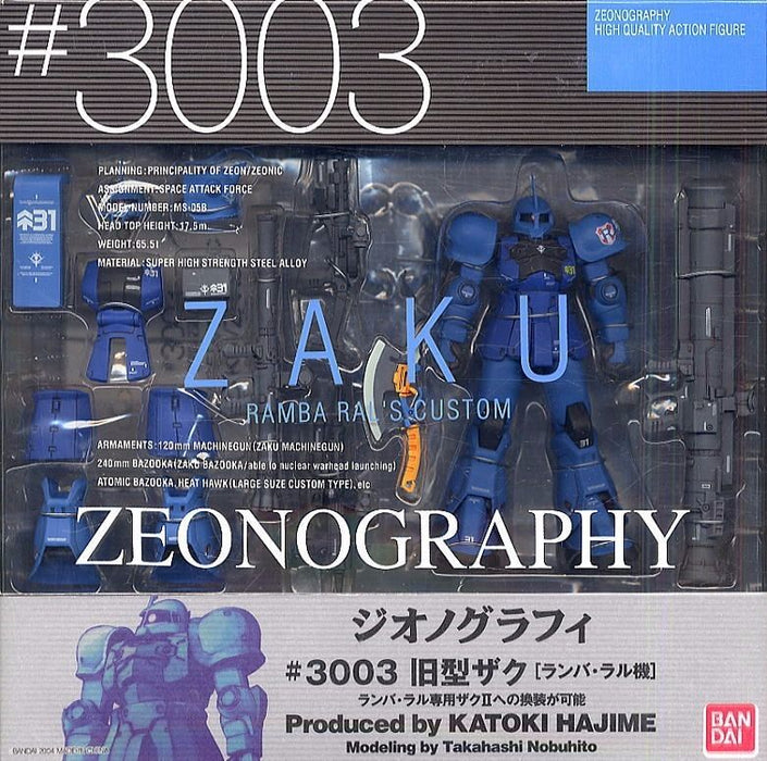 ZEONOGRAPHY #3003 MS-05B ZAKU RAMBA RAL'S CUSTOM & ZAKU II Action Figure BANDAI_3