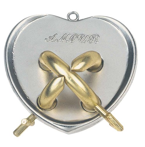 HANAYAMA Cast Puzzle Amour [Difficulty level 5] 04504 Metal 3-pieces Puzzle NEW_1