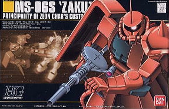 BANDAI HGUC 1/144 MS-06S ZAKU II CHAR'S CUSTOM Plastic Model Kit Gundam Japan_1
