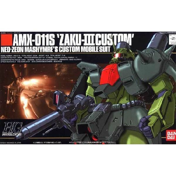 BANDAI HGUC 1/144 AMX-011S ZAKU III CUSTOM Model Kit Mobile Suit ZZ Gundam Japan_1