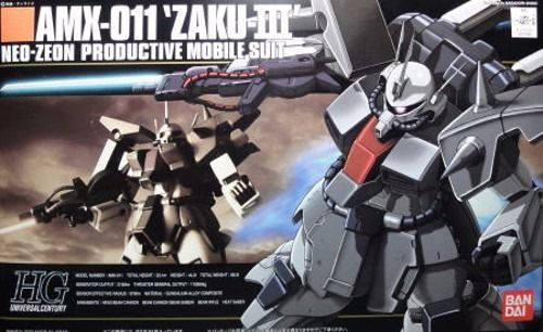 BANDAI HGUC 1/144 AMX-011 ZAKU III Plastic Model Kit Mobile Suit Gundam ZZ Japan_1