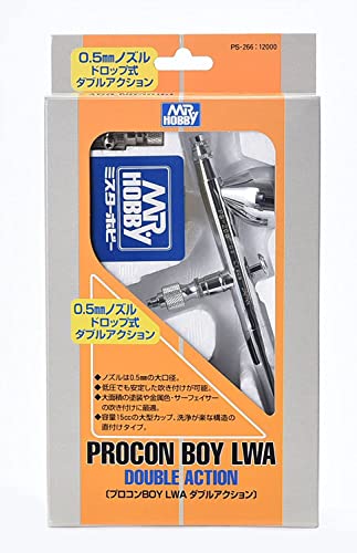 GSI Creos Mr.Hobby PS266 PROCON BOY LWA Double Action 0.5mm Nozzle Air Brush NEW_4