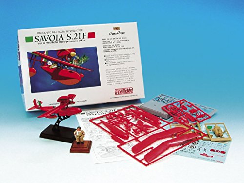 Porco Rosso Savoia S.21F Late Porco Statue With Fj3 1/72 Scale Plastic Model kit_2