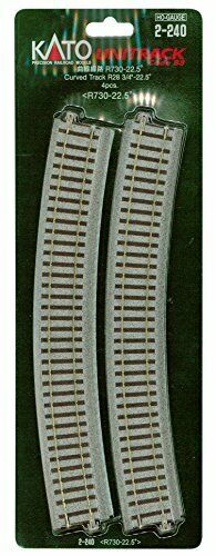 KATO HO Scale curve line R730-22.5 degrees 4 pieces 2-240 model  NEW from Japan_1