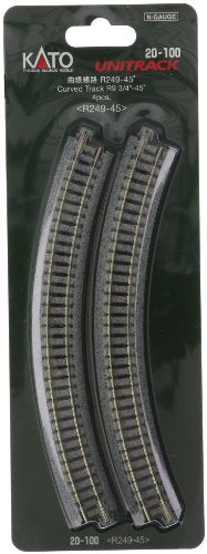 Kato N scale 20-100 Curve Track R249-45  4pcs NEW from Japan_1