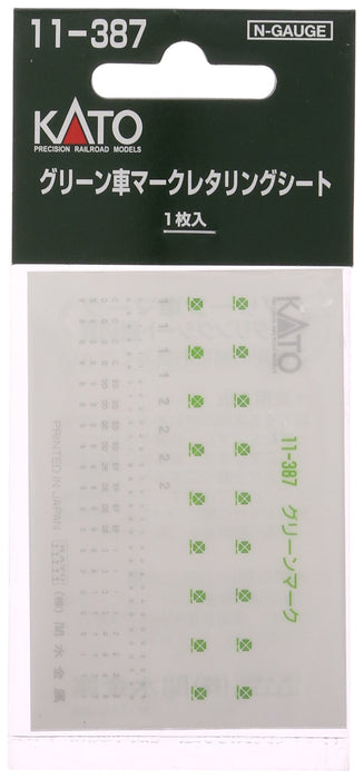 KATO N Gauge Green Car Mark Lettering Sheet 11-387 for Model Railroad Train NEW_1