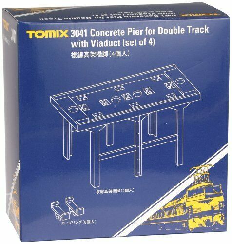 TOMIX N gauge double-track elevated piers 4 pcs 3041 model railroad supplies NEW_1