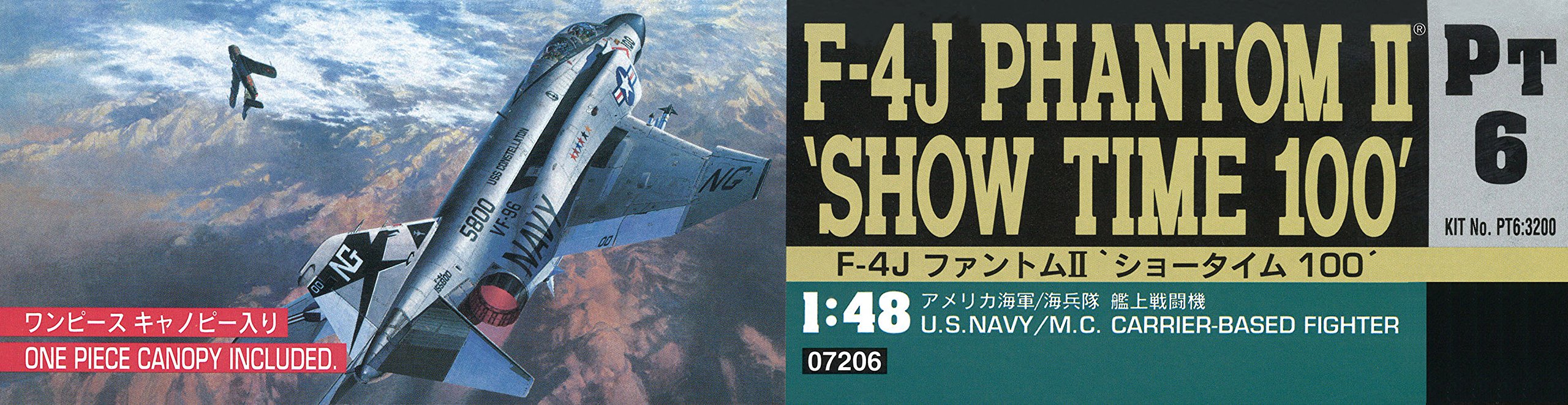 Hasegawa 1/48 US Navy F-4J Phantom II w/One Piece Canopy Model Kit HAPT06 NEW_3