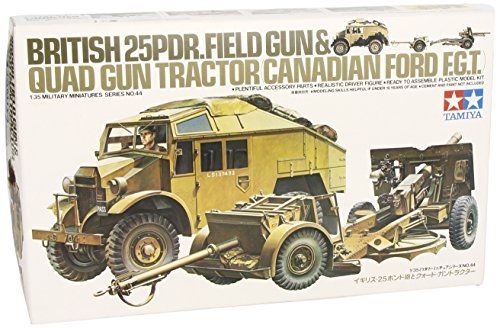 TAMIYA 1/35 British 25Pdr. Field Gun & Quad Gun Tractor (Canadian Ford FGT) Kit_1