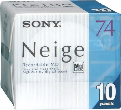 Sony Neige Series MiniDisk 74 Min 10 Pack Recordable MD 10MDW74NED NEW_1