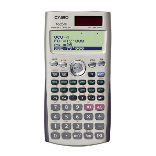 Casio financial calculator professional specifications with hard case FC-200V_1