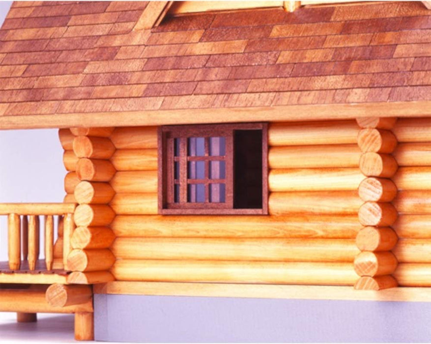 Woody Joe 1/24 scale Log cabin Wooden Model Kit 43202-116196 Round notch method_3