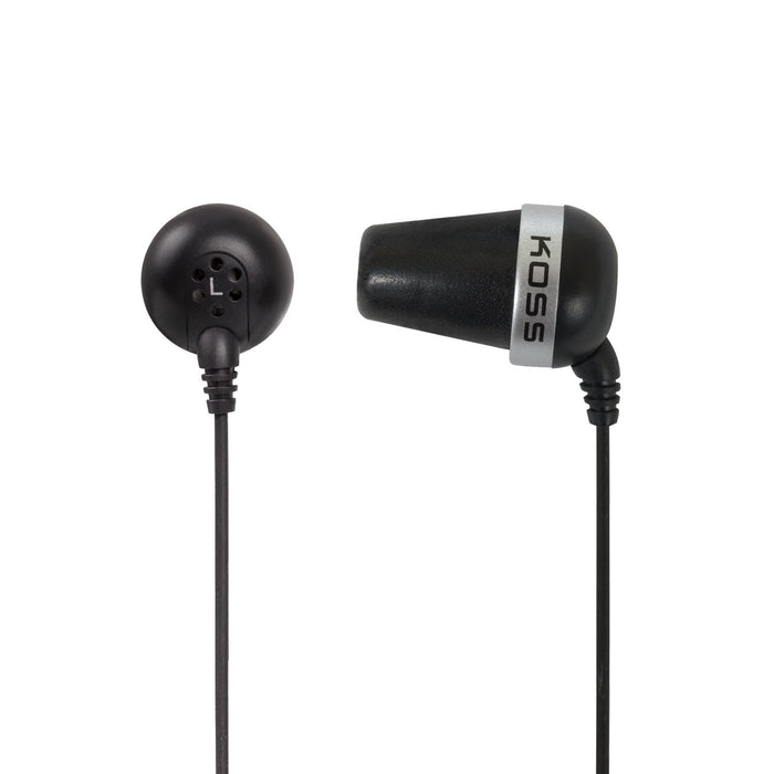 KOSS Canal type inner ear headphones The Plug Black faux leather w/ ear cushion_1