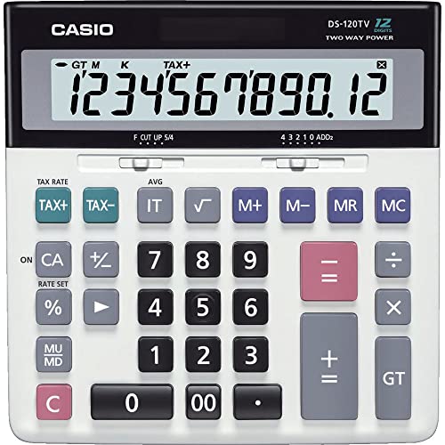 Casio DS-120TW 12 digits Calculator Desk Type solar & battery NEW from Japan_1