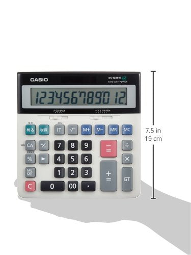 Casio DS-120TW 12 digits Calculator Desk Type solar & battery NEW from Japan_4