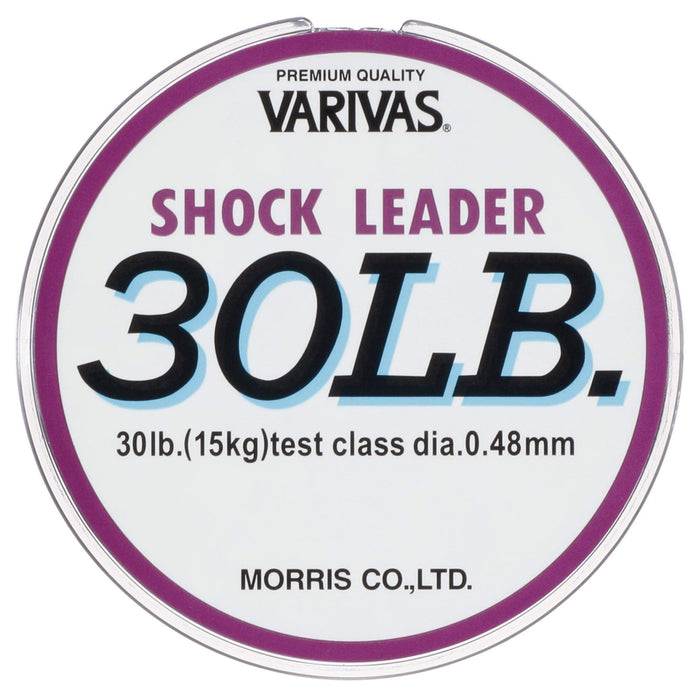 MORRIS VARIVAS Shock Leader Nylon Line 50m #8 30lb Mist Gray Black Bass ‎21051_3