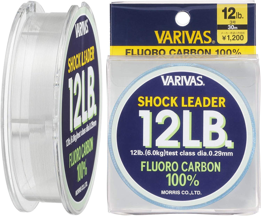 MORRIS VARIVAS Shock Leader Fluorocarbon Line 30m #3 12lb Fishing Line ‎21081_2
