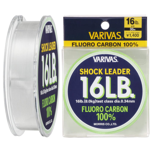 MORRIS VARIVAS Shock Leader Fluorocarbon Line 30m #4 16lb Natural Blackbass NEW_1