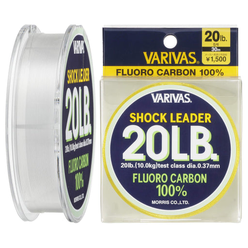 MORRIS VARIVAS Shock Leader Fluorocarbon Line 30m #5 20lb Natural Seabass NEW_1