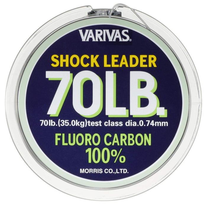 MORRIS VARIVAS Shock Leader Fluorocarbon Line 30m #20 70lb Natural Seabass NEW_3