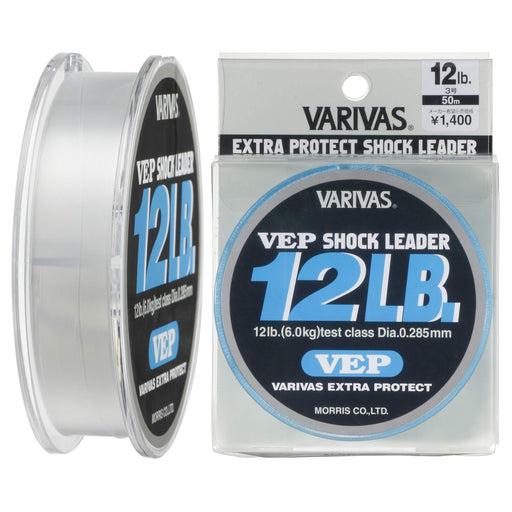 MORRIS VARIVAS VEP Shock Leader Nylon 50m #3 12lb Fishing Line Natural 025142_1