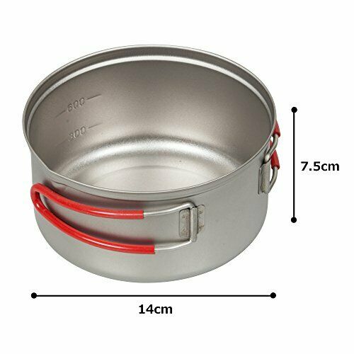 EVERNEW ECA252R Titanium Ultra Light Cooker 2 RED NEW from Japan_5