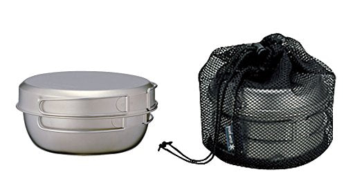 Snow Peak Titanium UL Outdoor Cookware Frying pan and two dishes STW-001T NEW_3