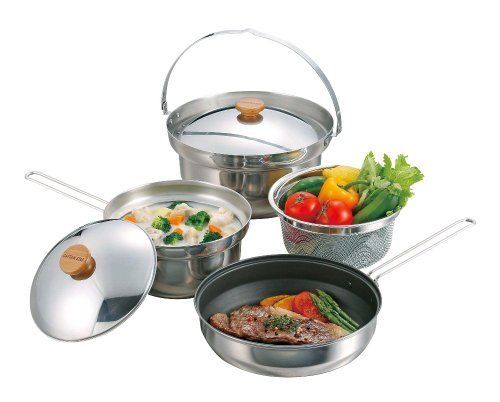 CAPTAIN STAG M-5510 Multi Stainless Cooker Set Outdoor Cookware NEW from Japan_2