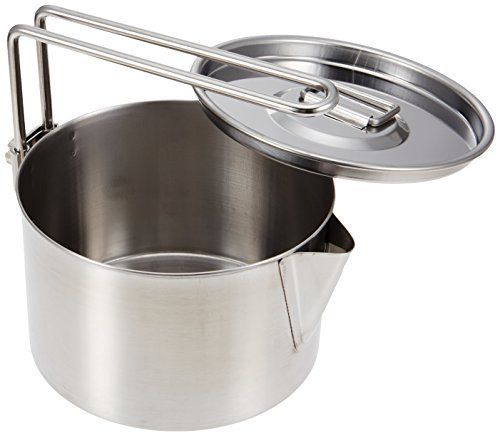 CAPTAIN STAG M-7726 Stainless Steel Camping Kettle Cooker 900ml Outdoor NEW_2