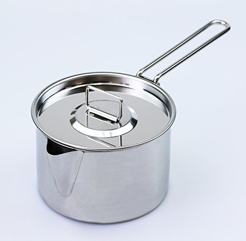 CAPTAIN STAG M-7726 Stainless Steel Camping Kettle Cooker 900ml Outdoor NEW_5