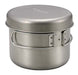 CAPTAIN STAG M-9078 Titanium Camping Pot with Lid 820ml Outdoor Cookware NEW_2