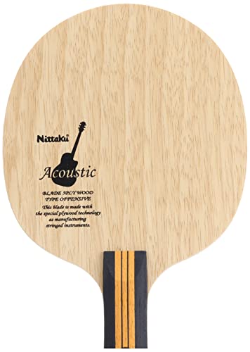 NITTAKU Acoustic Table Tennis Blade (FL) Shake hand For attack 5 plywood NEW_2