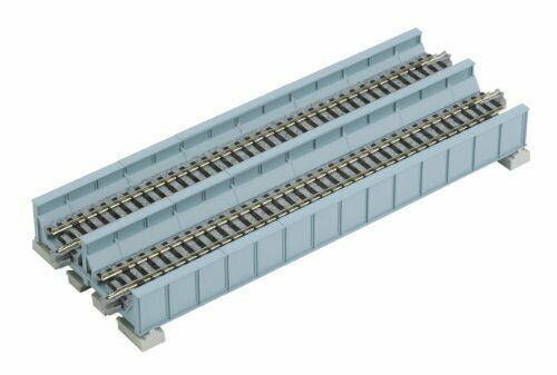 KATO N gauge double-track plate girder railway bridge light blue 20-455 model_1