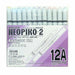 DELETER NEOPIKO-2 Alcohol Twin-Type Marker Basic Set 12 Colors NEW from Japan_1